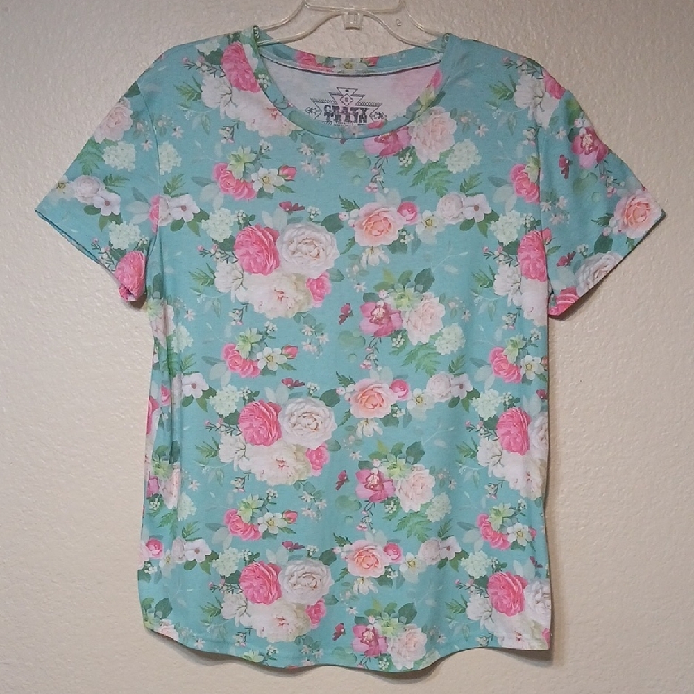 CRAZY TRAIN Floral Tee